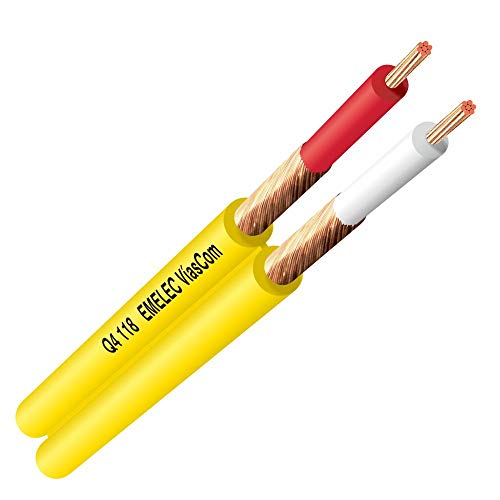 Emelec VíasCom Q4-118Y - 100 m Cable Paralelo Audio Analógico (2x0.14mm²/3.00x6.10mm, OFC,...
