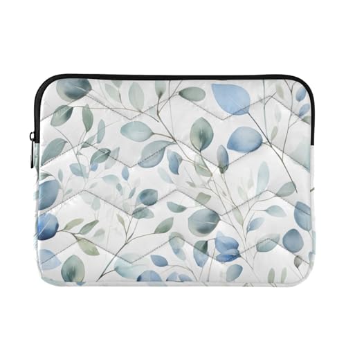 Funda para portátil de 13-14 pulgadas Eucalyptus Blue Leave