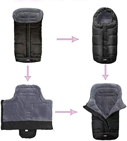 Cozy Toe Stroller Bunting Bag,Soft Coral Fleece Lining,Weather Proof Universal Footmuff Adaptable for Strollers Joggers Pushchair - 3