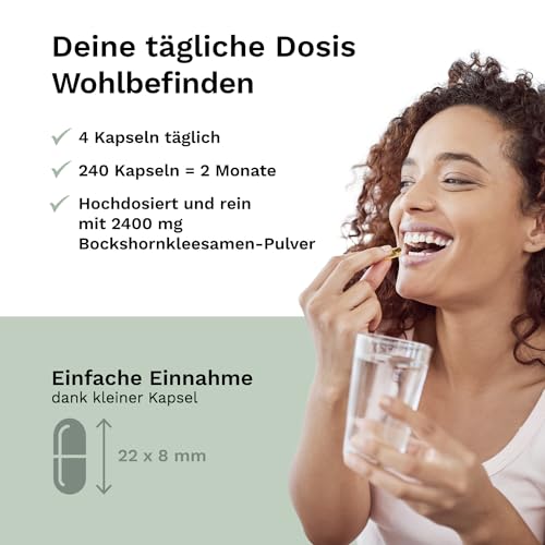 Foto von Bockshornklee Kapseln - 2400 mg pro Tagesdosis (600 mg je Kapsel)