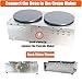EQCOTWEA Commercial Crepe Maker 2000Pa Natural Gas Pancake Machine Non-Stick Crepe Pancake Maker with Dia 15.75in Double Hotplates for Blintzes, Eggs, Tortillas