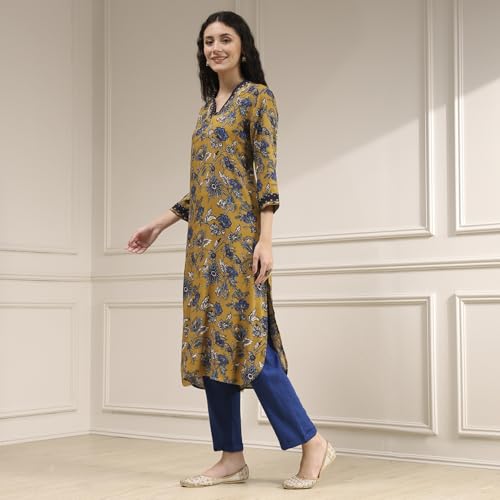 BIBA Viscose Rayon Printed Straight Casual Kurtas - Price History