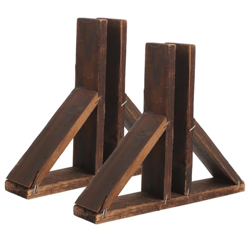 TOGEVAL 2 Stück Zaunfuß aus Holz Stabile Zaunstütze mit Befestigungslöchern Gartenzaunhalter für Kleine Zäune Wetterbeständige Holzbasis für Sichtschutz und Zaunzubehör
