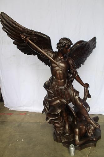 Estatua grande de bronce Arcángel Miguel miniatura 3