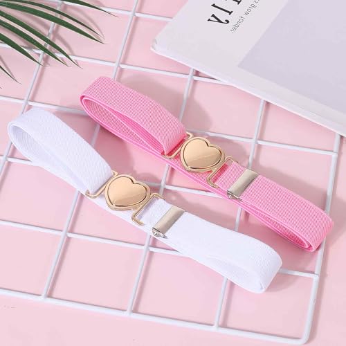 Kids Elastic Belt for Girls, 2PCS Adjustable Toddler Stretch Belts for Waist Size 15-30" Pants Jeans Dress Boys Girls4