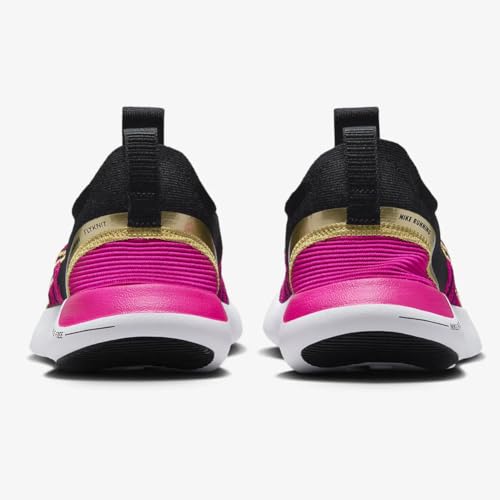 Nike Free RN NN Women's Road Running Shoes (DX6482-004, Black/Fireberry/Fierce Pink/Metallic Gold) Size 7.53