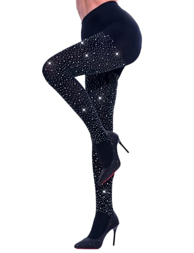 CharnmRose 120D Opaque Women's Sparkly Tights for Women Soft High Waist Stockings - Main Image