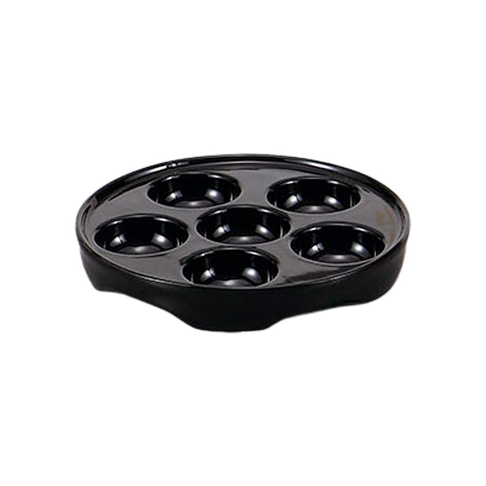 Yamashita Craft 778816011 Escargot Plate, Black Escargot, E O, 6.3 x 1.1 inches (16 x 2.7 cm)