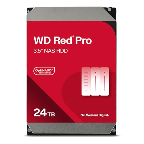 Image of Western Digital 24TB WD Red Pro NAS Internal Hard Drive HDD - 7200 RPM, SATA 6 Gb /s, CMR, 512 MB Cache, 3.5 inch -WD241KFGX