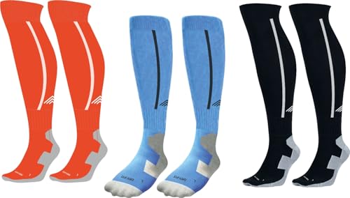 Image of JUST RIDER Men Sport Football Soccer Long Socks Over Knee High Sock Baseball Hockey