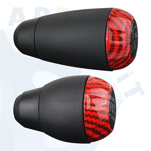 APPERFiT Shift Shifter Knob Set (Red Carbon Fiber) for Manual Transmission & 4x4 Transfer Case Compatible with Jeep Wrangler JK 2011 2012 2013 2014 2015 2016 2017 2018 by APPERFiT - Used condition - Image 2
