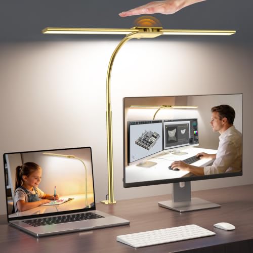 Syrinx LED Desk Lamp for Office Home, Dual Head Eye-Care Architect Lamp