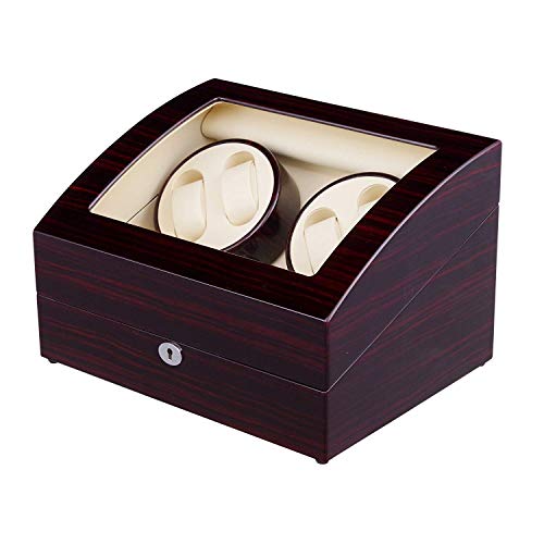Coffret boîte à enrouleur de montre automatique en bois laqué