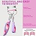 Eye Lash Curler with 6PCS Extra Replacement Pads, Superior Curling Effect Eyelash Curlers, Easy & Comfortable to Grip and Use, Perfect Gift for Her, Teenagers, Beauty Enthusiasts -Silver Purple Red