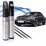 Asturcolor Riparatore di graffi per auto, penna ritocco per auto, penna per ritocchi per auto, 2 pezzi di vernice per ritocchi BMW (A22 GRAPHITE BRILLANTE) con base + lacca.