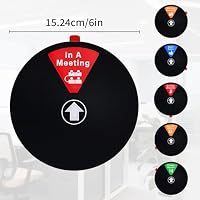 ikosy Office Door Sign- Do Not Disturb,Out of Office,Please Knock,In a Meeting,Working Remotely,Back Soon,6 Inch Magnetic & Adhesive Privacy Sign Indicator for Conference(Black) — image 2