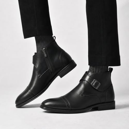 Image of Arkbird Men's Dress Boots Genuine Leather Ankle Boot for Men Classic Casual Oxford Style Footwear
