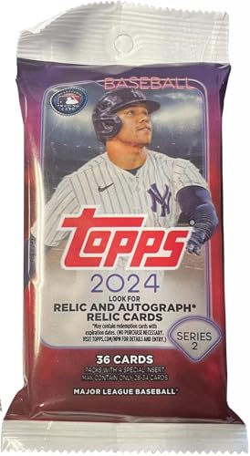 Topps 2024 Series 2 Baseball Trading Cards - Blaster Box & 1 Fat Pack