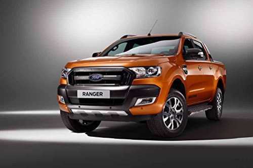 Ford Ranger Wildtrak (2016) Truck Print on 10 Mil Archival Satin Paper Orange Front Side Studio View 24