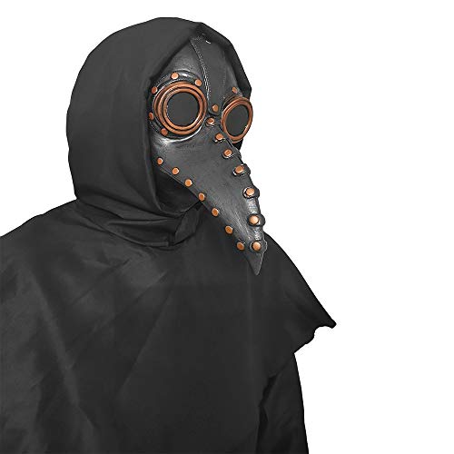 Extaum Peste Máscara de Halloween,Máscara de pássaro da praga Máscara de Halloween Nariz longo Másca