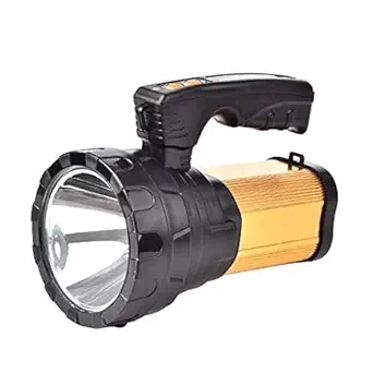 Waterproof Search Light 15 Watt for Heavy Duty Police & Army, Kishan | Lead Light Torch ABS Plastic Portable Rechargeable High Brightness Flashlight Led Torch Light Black |