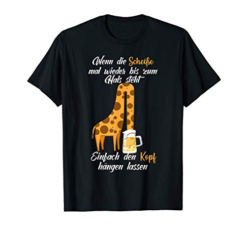 Oktoberfest Giraffe Lustig Geschenk Idee Sprüche Bier Maas T Shirt