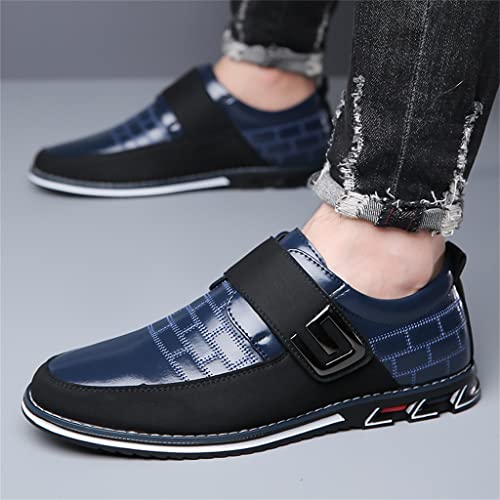Image of Veslexth Men Casual Driving Sneakers Loafers Breathable Comfort Walking Wing Tips Lace Up Luxury Leather Shoes for Male Business Work Office Dress Outdoor