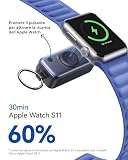 INIU Power Bank 5000 mAh 20 W PD Powerbank z wbudowanym kablem USB C, przenośna ładowarka do Apple Watch, cienka bateria podróżna z breloczkiem, Powerbank do iPhone'a 16 15, Samsung, Xiaomi