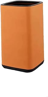 Indoor Stainless Steel Trash Can Household Double-Deck Bin Without Lid Bedroom Toilet Office Waste Paper Basket Dumpster(Orange,15l)