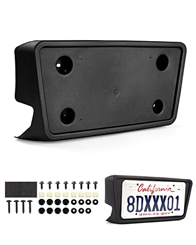 Forccord Custom Fit for License Plate Bracket Chevy Silverado 2013 2012 2011 2010 2009 2008 2007 Replacement Front License Plate Frame Black Accessories