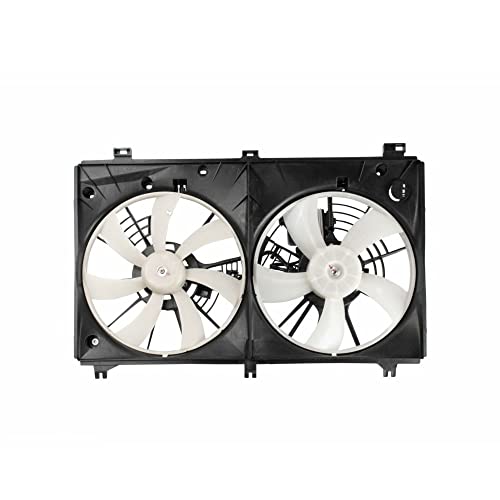 TYMMC Dual Engine Radiator Cooling Fan Assembly for Lexus for GS200t 2.0L 16-17 for GS300 2.0L 18-19 for GS350 3.5L 16-19 for RC300 3.5L 16-19 & 2.0L 18-19 for RC350 3.5L 15-19 ZZ0158