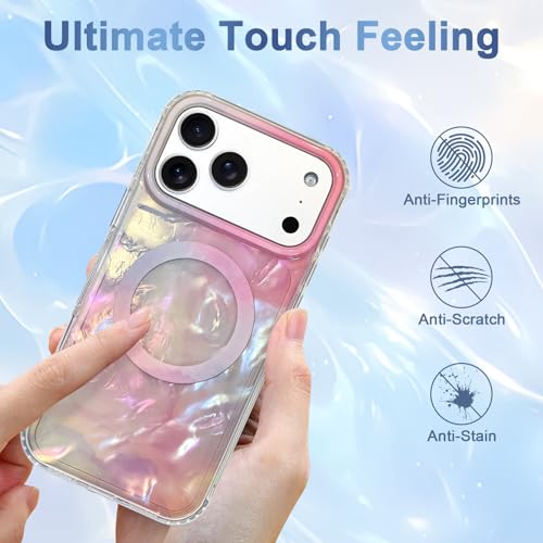 Heaofei Cute Magnetic Case for iPhone 17 Pro Max Case, Pink Pearl by Heaofei - Used condition - Image 6