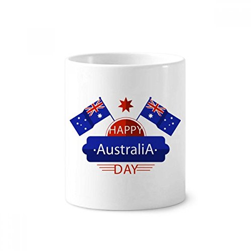 Porte-stylo Australie tasse céramique blanche 350ml multifonction bureau maison
