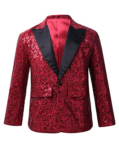 Veste blazer enfant garçons à paillettes pour tenue chic de mariage