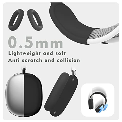 Aiaabq For Airpods Max Case Cover,Anti-Scratch Ear Pad Case Cover/Ear Cups Cover/Headband Cover For Airpods Max, Accessories Soft Silicone Skin Protector For Apple Airpods Max #TOP1