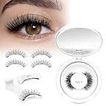 Higu clace Magnetic-Eyelashes with Applicator, Reusable Magnetic Eye Lashes No Glue or Eyeliner Needed, Natural Look, Easy to Wear and Remove(Style A)