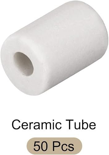 Vista 25 de Tubo de cerámica con cableado de cerámica [para protección de aislamiento térmico de paquete de cables] - 20 unidades/0.157 in x 0.276 in x 0.394 in