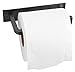 Stur-De Wrought Iron Toilet Paper Holder – Rustic Wall-Mount Tissue Holder for Bathroom – Vintage Farmhouse Style - 6.6 x 3.2 Inches (Black)