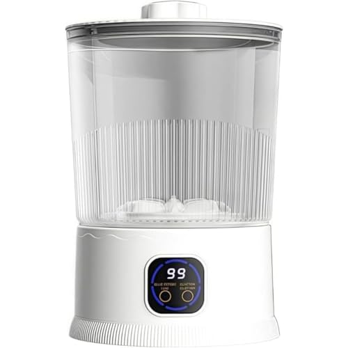 olkljdg ミニ洗濯機 2L 大容量 USB 充電式 30W バケツ型 カップ分離 収納 持ち運び便利 静音 タイミング機能 残量表示 家庭用 一人暮らし ベビー服 下着 靴下洗濯最適 (ホワイト?ダブルカップ)