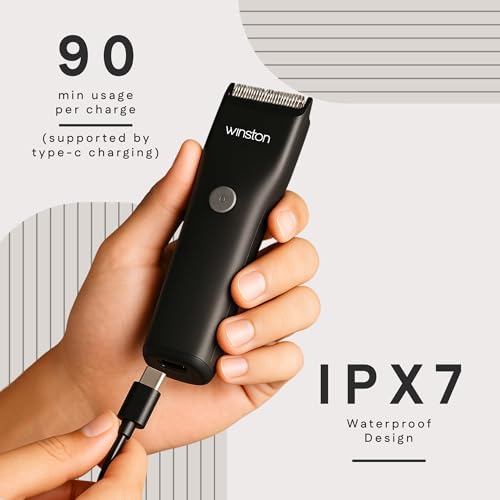 Image of Winston Snipper Beard Trimmer High Precision Trimming 2 Beard Combs with 20mm Length Settings, Charging Digital Display & Travel Lock