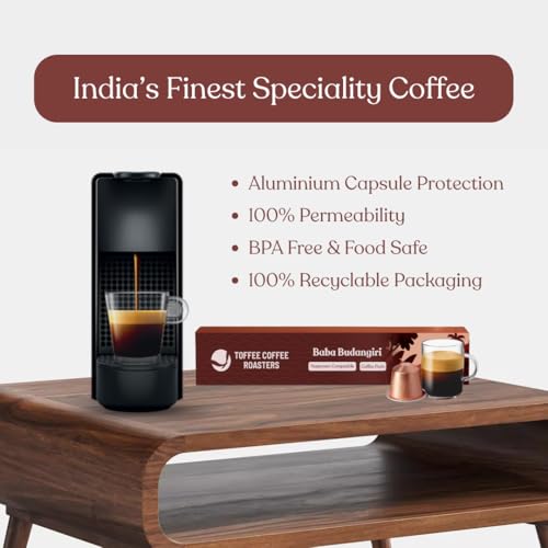 Image of Toffee Coffee Roasters | Variety Pack Coffee Pods - 20 Aluminium Coffee Capsules | Baba Budangiri & Mysore Nuggets | Nespresso Compatible | (Pack of 4)