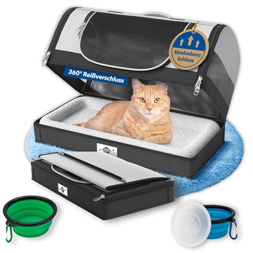Smart-Planet® Transporttasche Katzen und Hunde mit abnehmbaren Boden - Faltbare Transportbox bis 8kg - 50x30x30 cm - mit Tragegurt für Urlaub, Reisen und Tierarzt Smart-Planet® Transporttasche Katzen und Hunde mit abnehmbaren Boden - Faltbare Transportbox bis 8kg - 50x30x30 cm - mit Tragegurt für Urlaub, Reisen und Tierarzt
