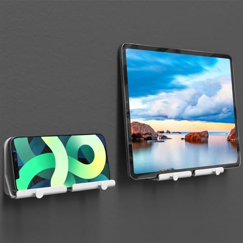 Genérico Soporte De Pared para Teléfono Móvil - Soporte Cargador para Teléfonos | Estante Organizador Adhesivo Antideslizante para Smartphone Tablet Teléfonos Hogar Baño Estudio Ereader Salón Armario - imagen 7