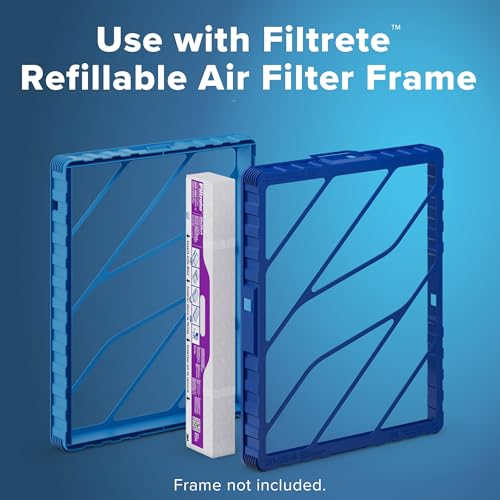Image of Filtrete 20x25x4 Refillable Air Filter replacement, MPR 1550, MERV 12, Allergen Bacteria & Virus, 2 Pack, use with reusable air filter frame of Filtrete Refillable Air Filter Kit, for HVAC, Furnace
