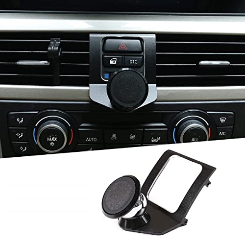 YANER Handyhalterung für die Mittelkonsole aus Aluminiumlegierung für BMW 3er-Serie E90 E92 20052012 Autozubehör 360 Grad drehbare Handyhalterung (schwarz)