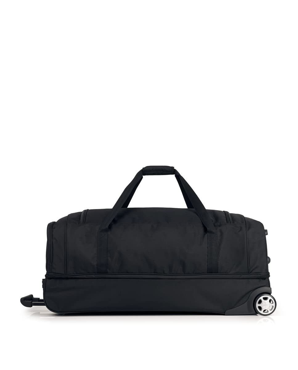 Gabol - Bolso de Viaje Extra Grande con Ruedas Week Eco 83x39x36cm y Capacidad 116L - Interior Forrado con Compartimentos - con Asa de Mano - Diseño Español en Poliéster Reciclado RPET - Negro