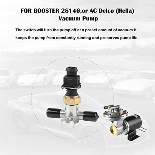 Image of Dracarys 28146 Electric Brake Vacuum Pump Switch Brake Vacuum Switch For Brake Booster Vacuum Pump Kit Electric Vacuum Pump