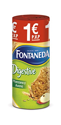 FONTANEDA galletas digestive manzana y avena paquete 225 gr