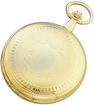 212 Main Charles-Hubert- Paris Brass Gold-Plated Mechanical Double Cover Pocket Watch #