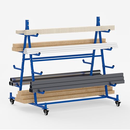 Heavy Duty 5-Tier Horizontal Storage Rack with Wheels